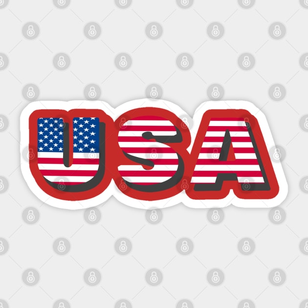 USA In flag Sticker by Nicostore